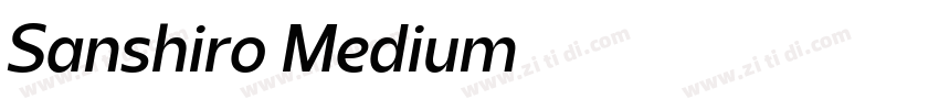 Sanshiro Medium字体转换
